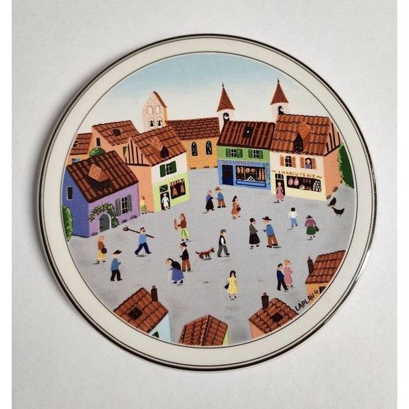 Vtg? Villeroy & Boch Luxembourg Tea Tile Design Naif Old Village Square Laplau 4 - Picture 2 of 5